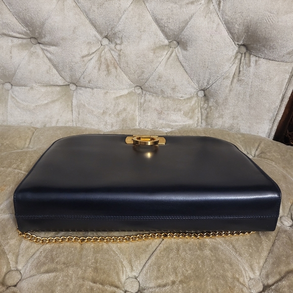 (SOLD)Authentic Salvatore Ferragamo 2 way  bag .(cluctch/crossbody bag) - Picture 8 of 8